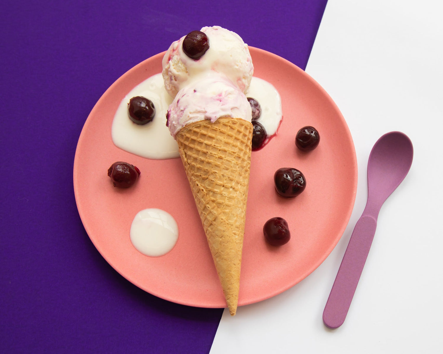 Black Cherry Kefir Yoghurt Dairy Ice Cream