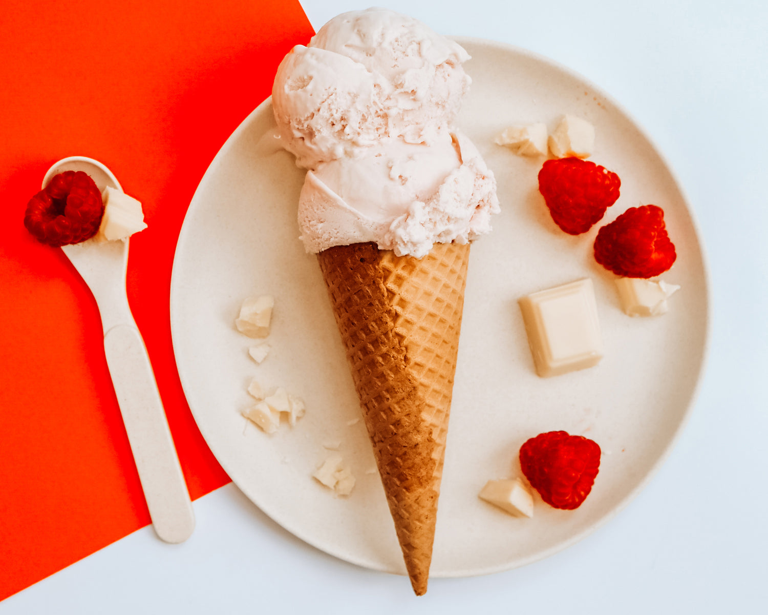 White Chocolate & Raspberry Dairy Ice Cream